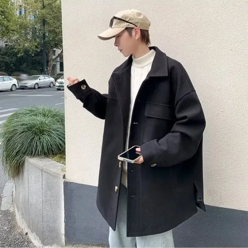 Aidase Men's Overcoat Jackets Windbreaker Trendy Solid Color Male Coats Cold Cheap Clothes Offer Fast Delvery Harajuku Luxury Designer