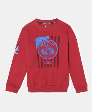 Boy's Super Combed Cotton Rich Graphic Printed Sweatshirt - Cherry Cobbler