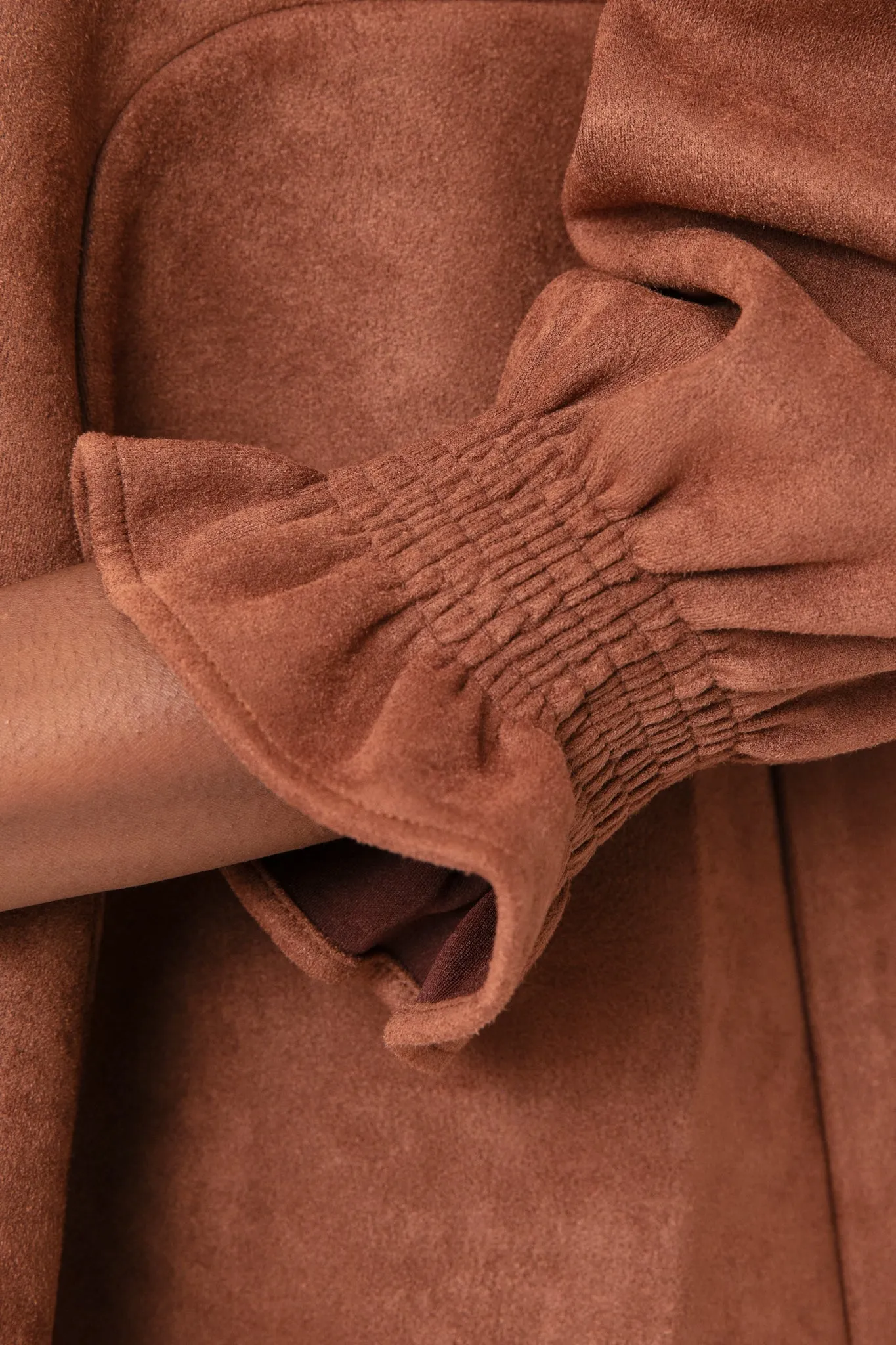 Brown Suede Easton Blouse