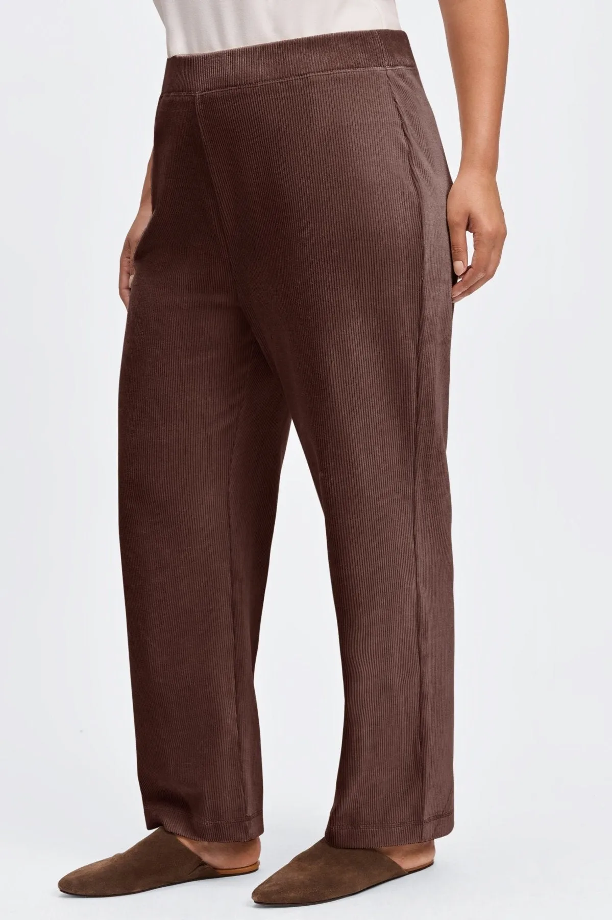 Caden Plus Ankle Length Plush Cord Pant