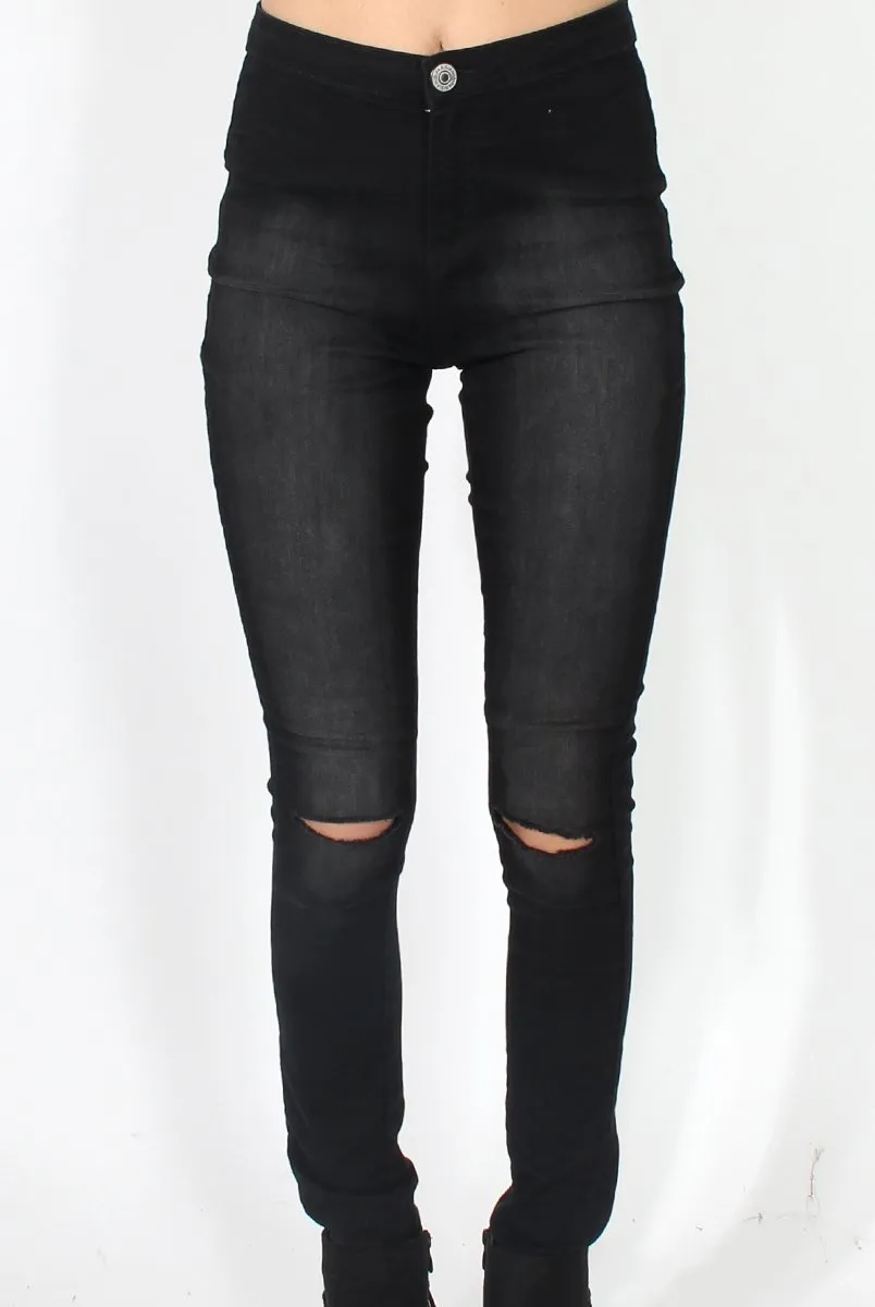 Caprice Black High Waisted Jeans