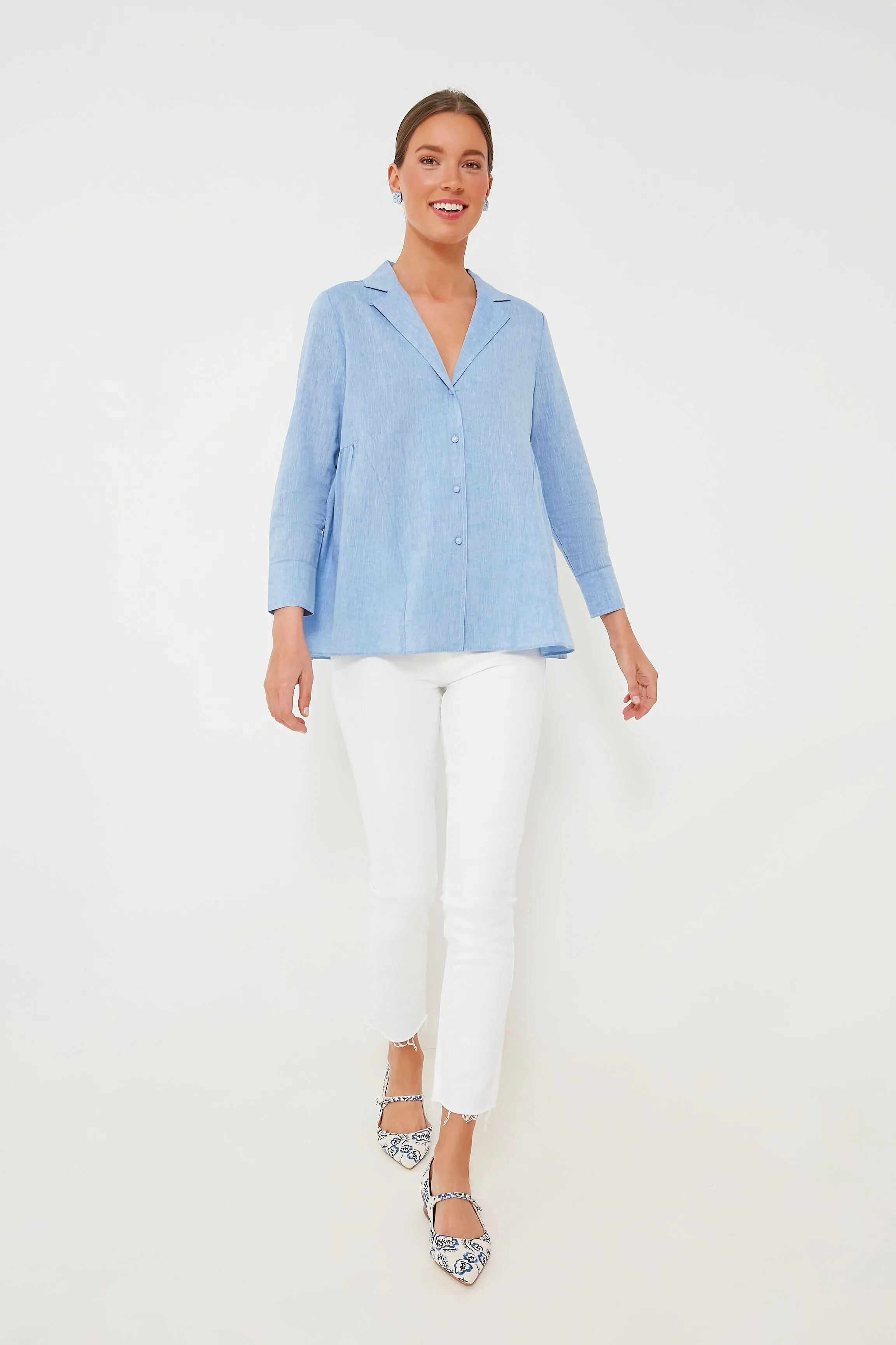 Chambray Scarlett Button Down