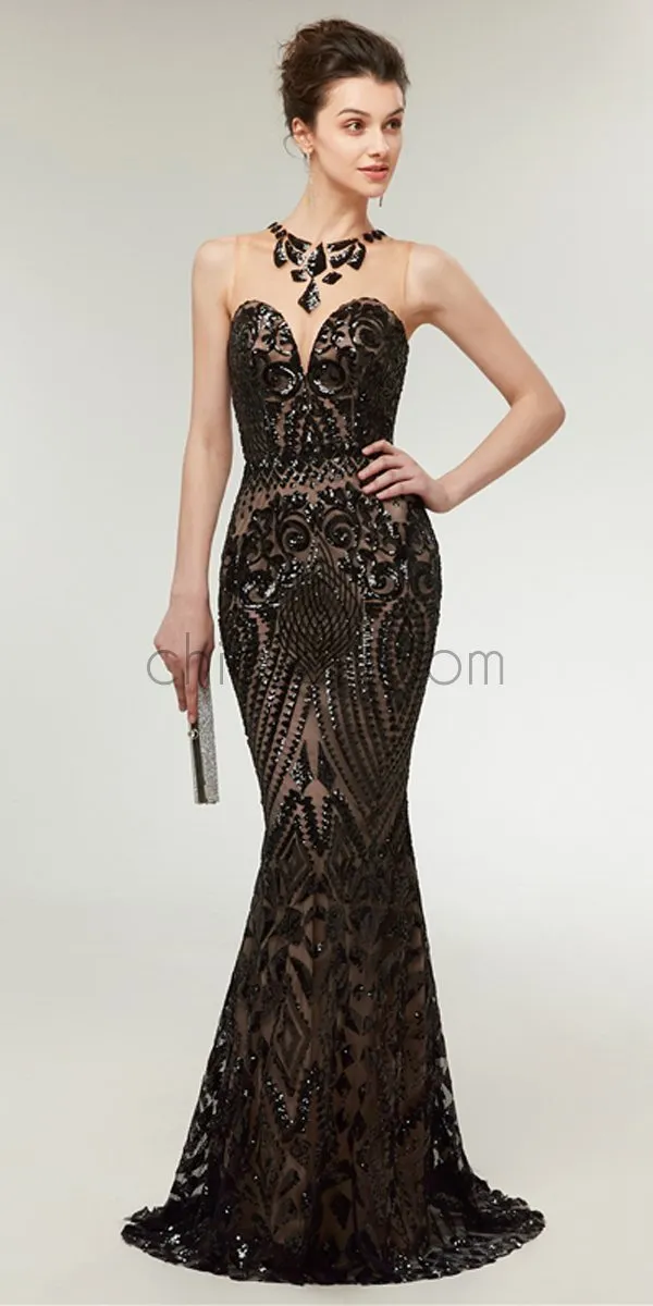 Custom Sequin Shinning Elegant Gorgeous Sparkly Mermaid Long Prom Dresses, Evening Dresses LMX1141