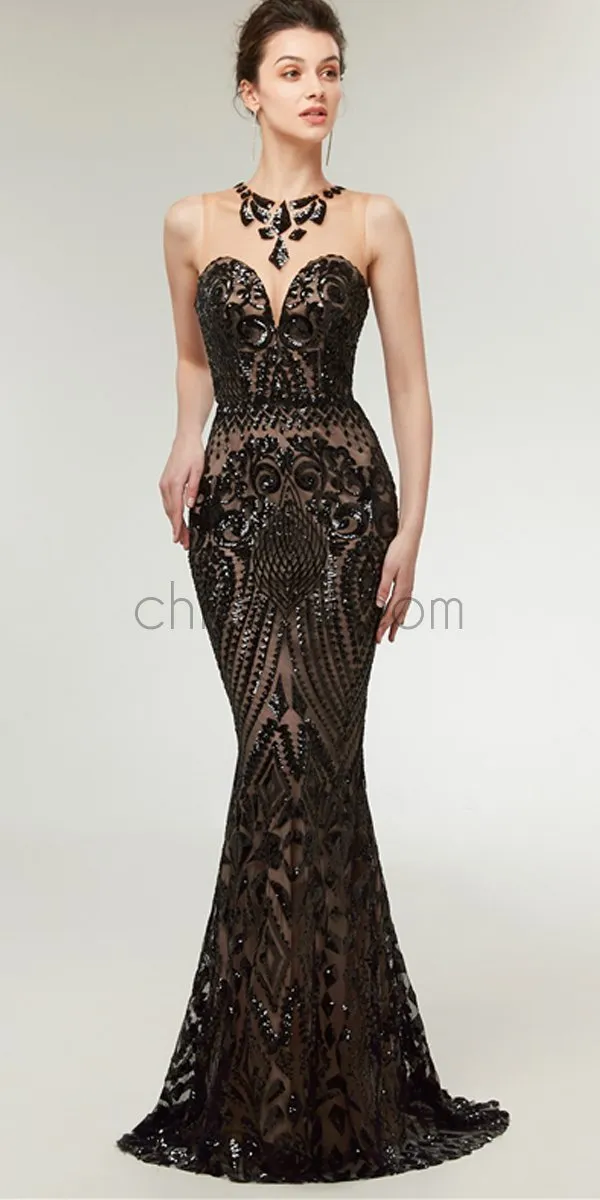 Custom Sequin Shinning Elegant Gorgeous Sparkly Mermaid Long Prom Dresses, Evening Dresses LMX1141