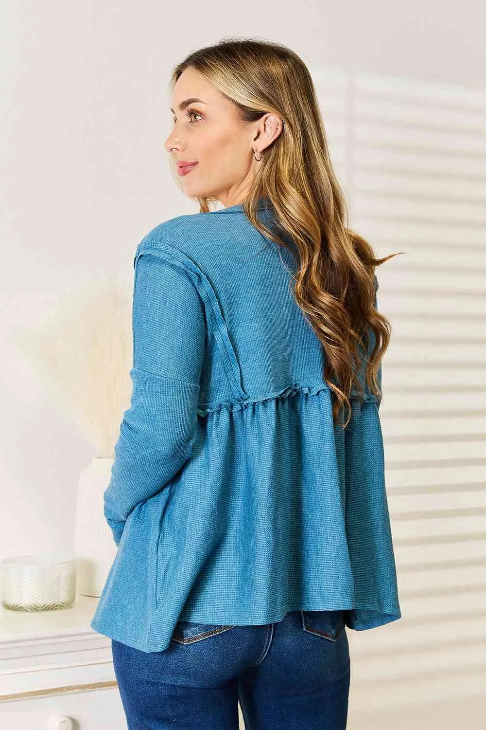 Dolly Frill Trim Babydoll Blouse