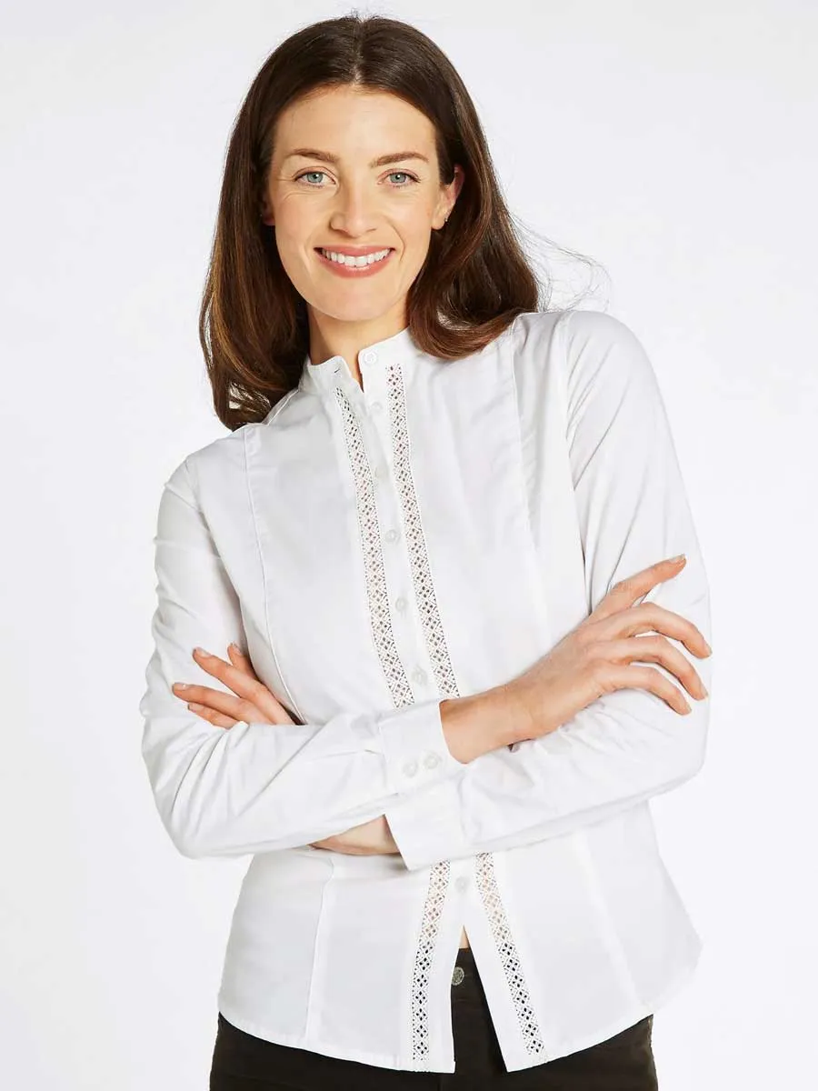 DUBARRY Waterlily Women's Mandarin Collar Shirt - White