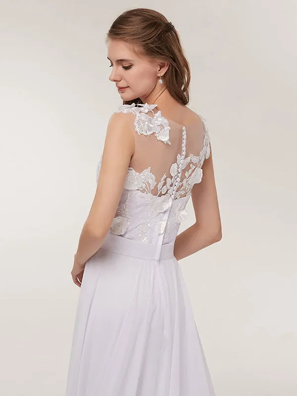 Elegant Chiffon  V-Neck Boho Wedding Dresses