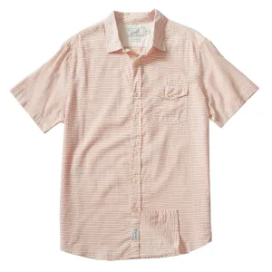 Fairfield Horizontal Micro Stripe Short Sleeve Shirt - Red Cream