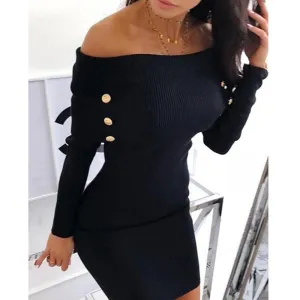 Fashion elegant sexy strapless tight-fitting hip dress