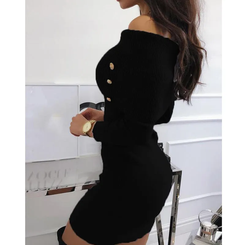 Fashion elegant sexy strapless tight-fitting hip dress