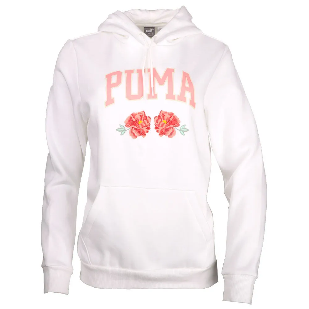 Faux Embroidery Floral Pullover Hoodie