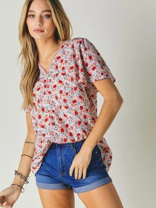 Find Beauty Everywhere Floral Print Top