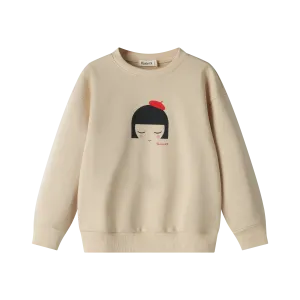 GRAPHIC CENTER SWEATSHIRT-OATMEAL