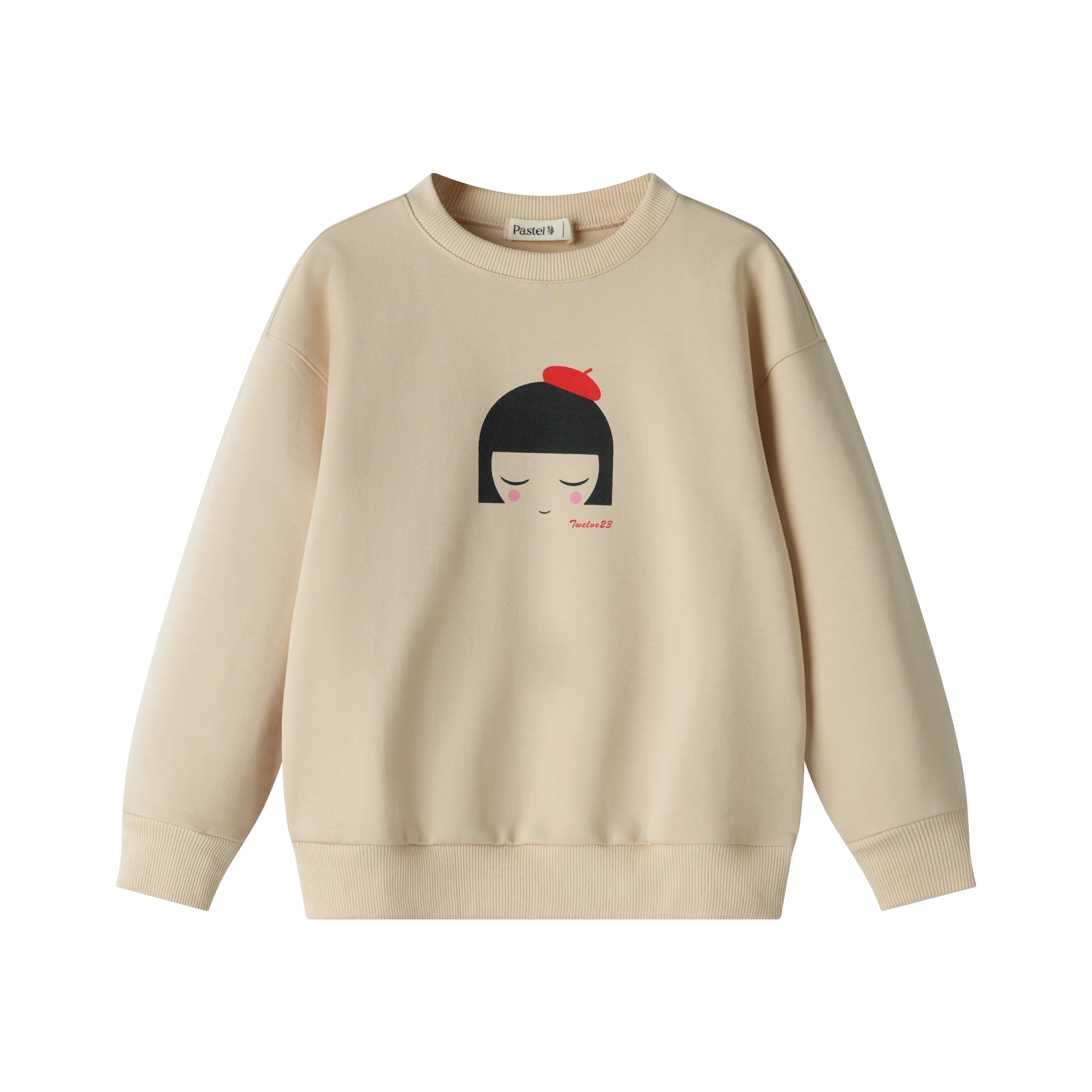 GRAPHIC CENTER SWEATSHIRT-OATMEAL