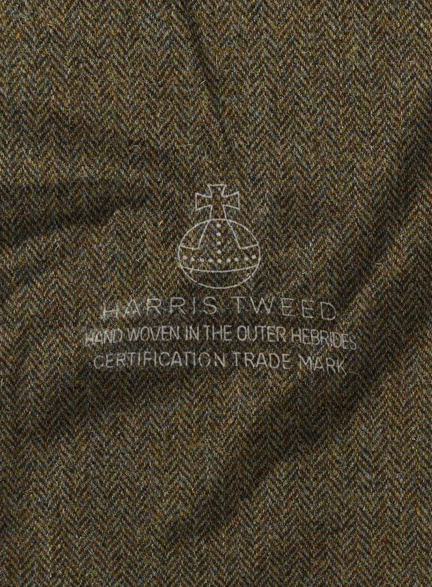 Harris Tweed Ridge Brown Herringbone Pants