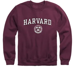 Harvard University Crest Crewneck Sweatshirt (Crimson)