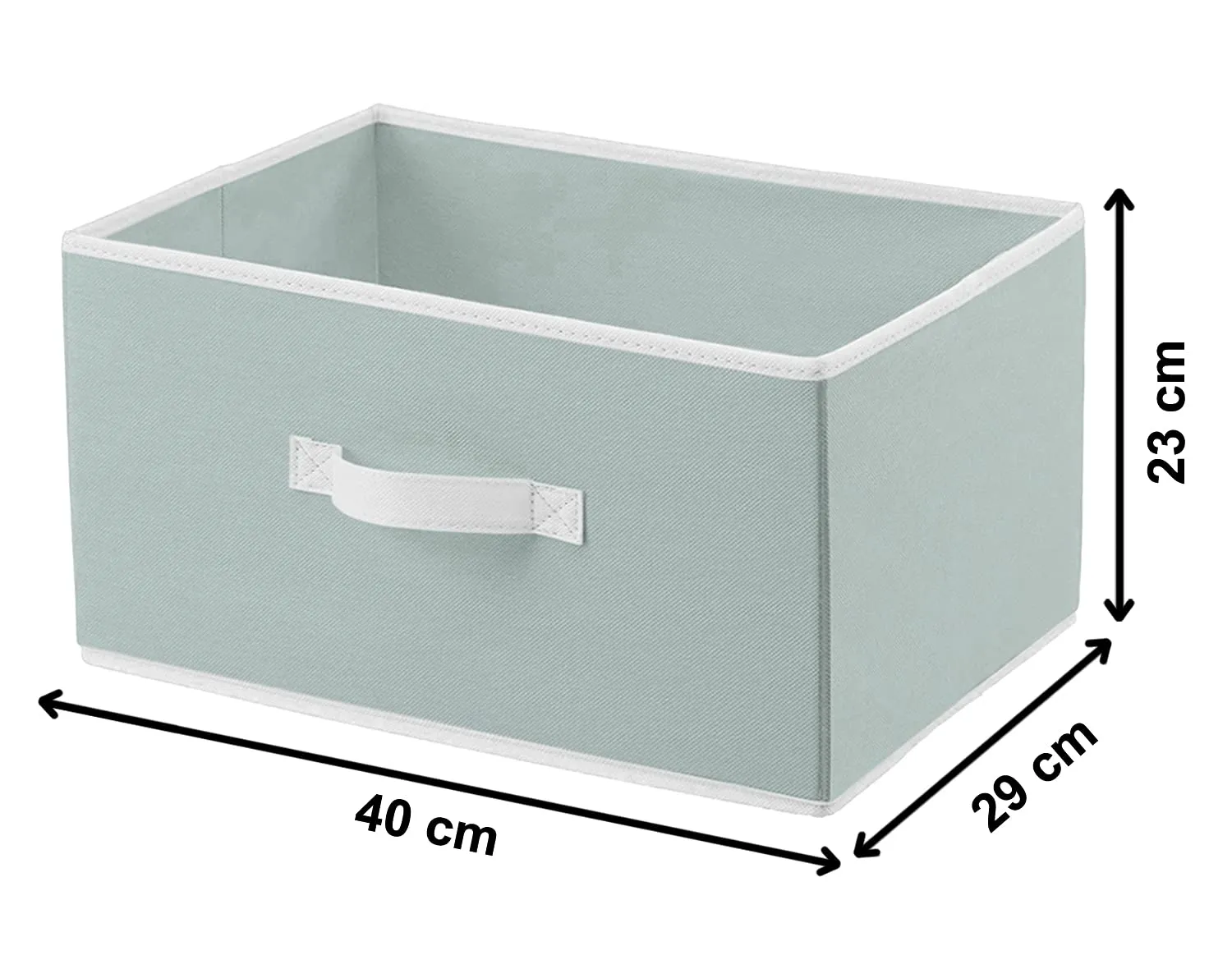 Heart Home Non-Woven Rectangular Flodable Cloth Storage Box, Pack of 3 (Grey)-HS40HEARTH23895