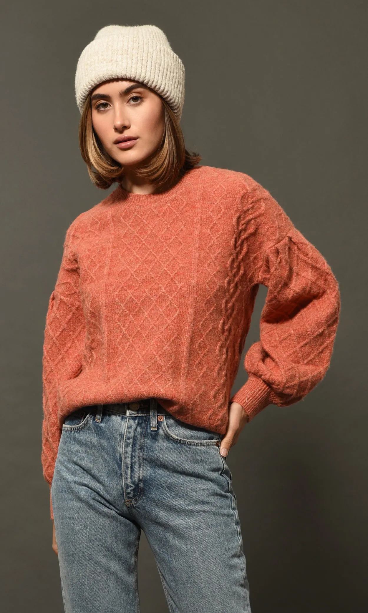 Henry Waffle Stitch Sweater Knit Tunic