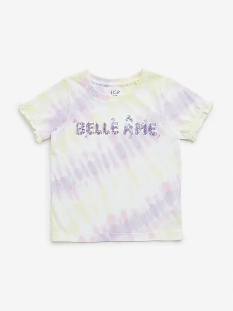 HOP Kids Multicolour Tie-Dye Design Cotton T-Shirt