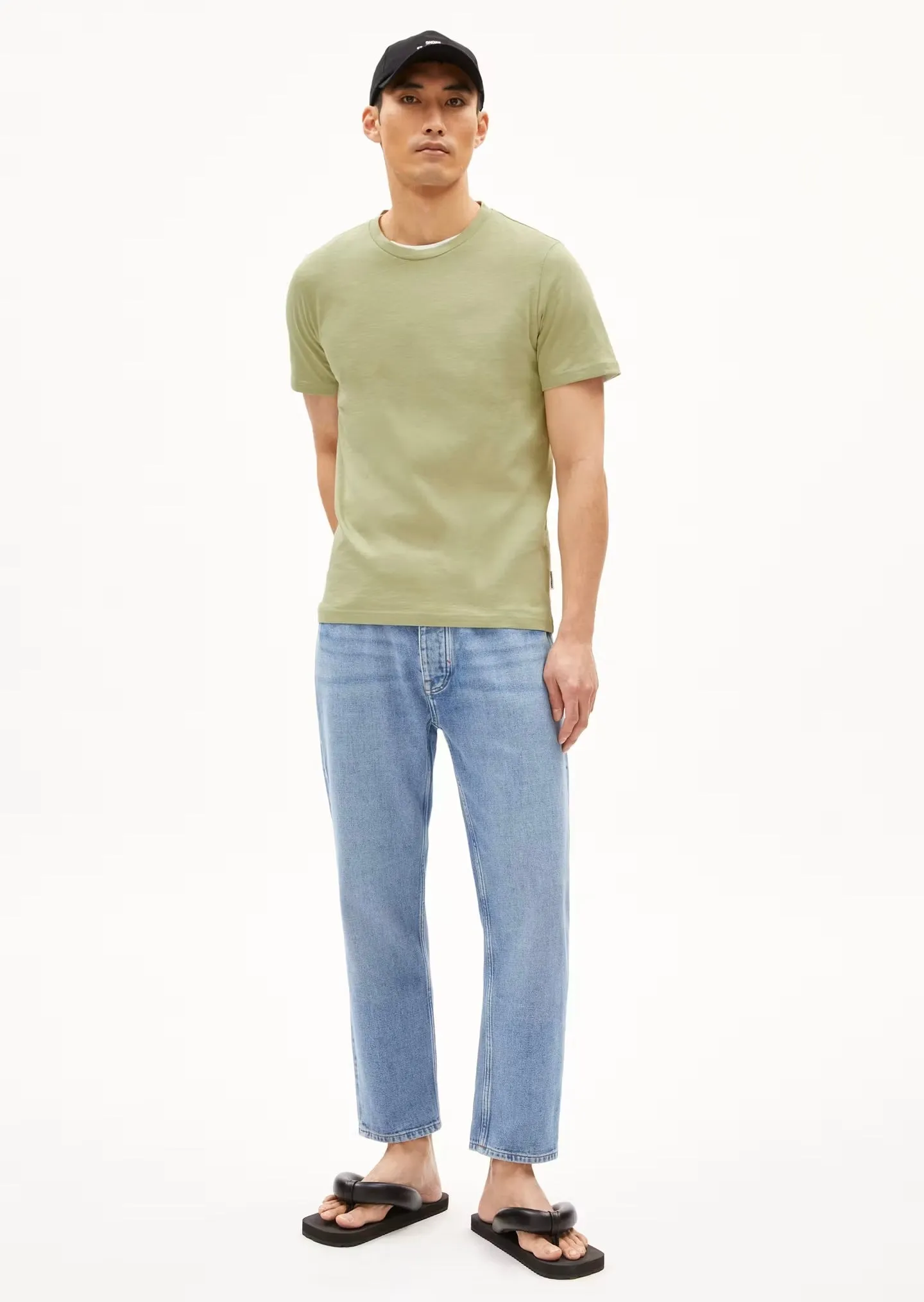 Jaamel Structure T-Shirt in Light Matcha