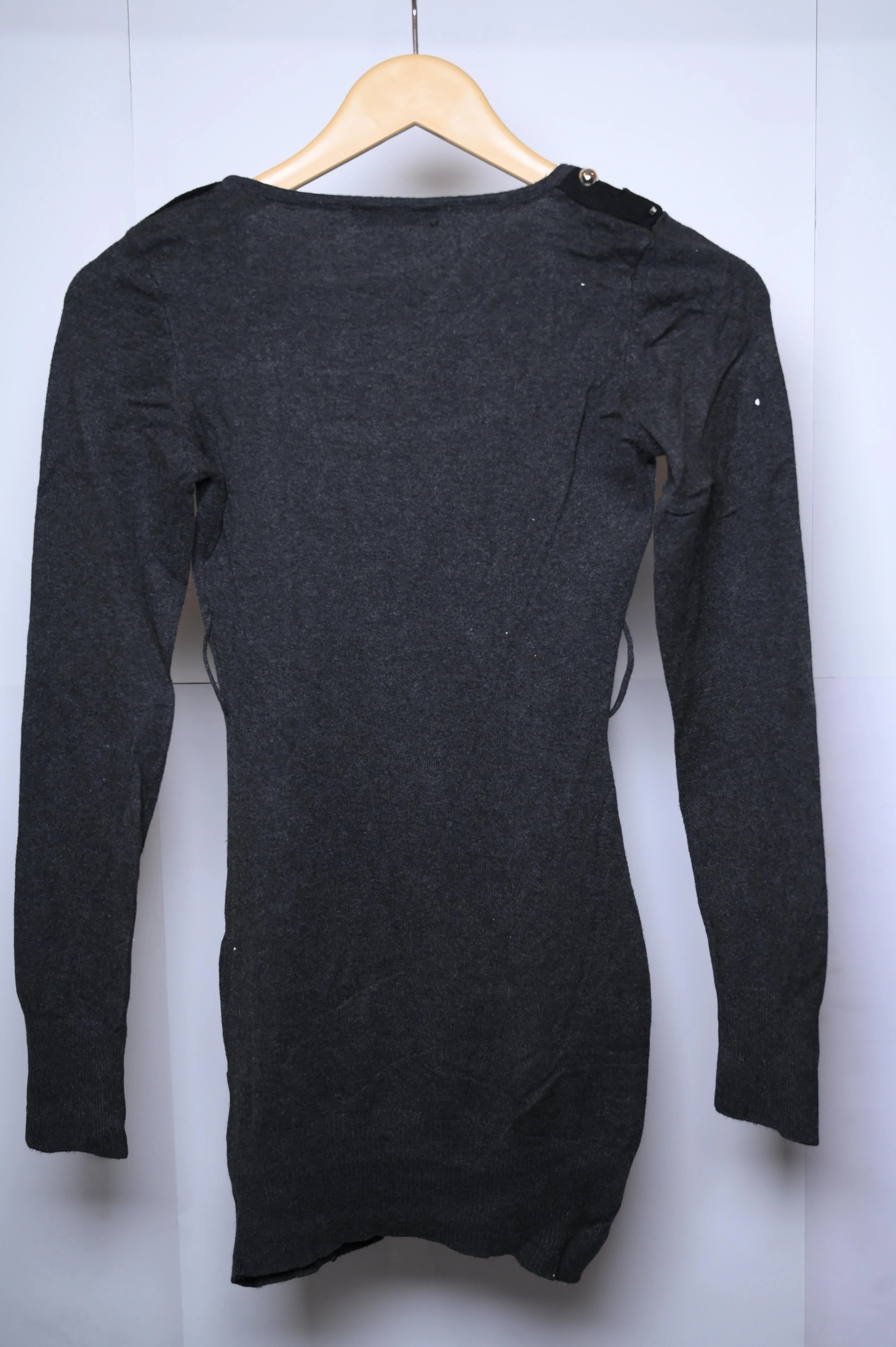 Jane Norman Black and Grey Sweatshirt - Small