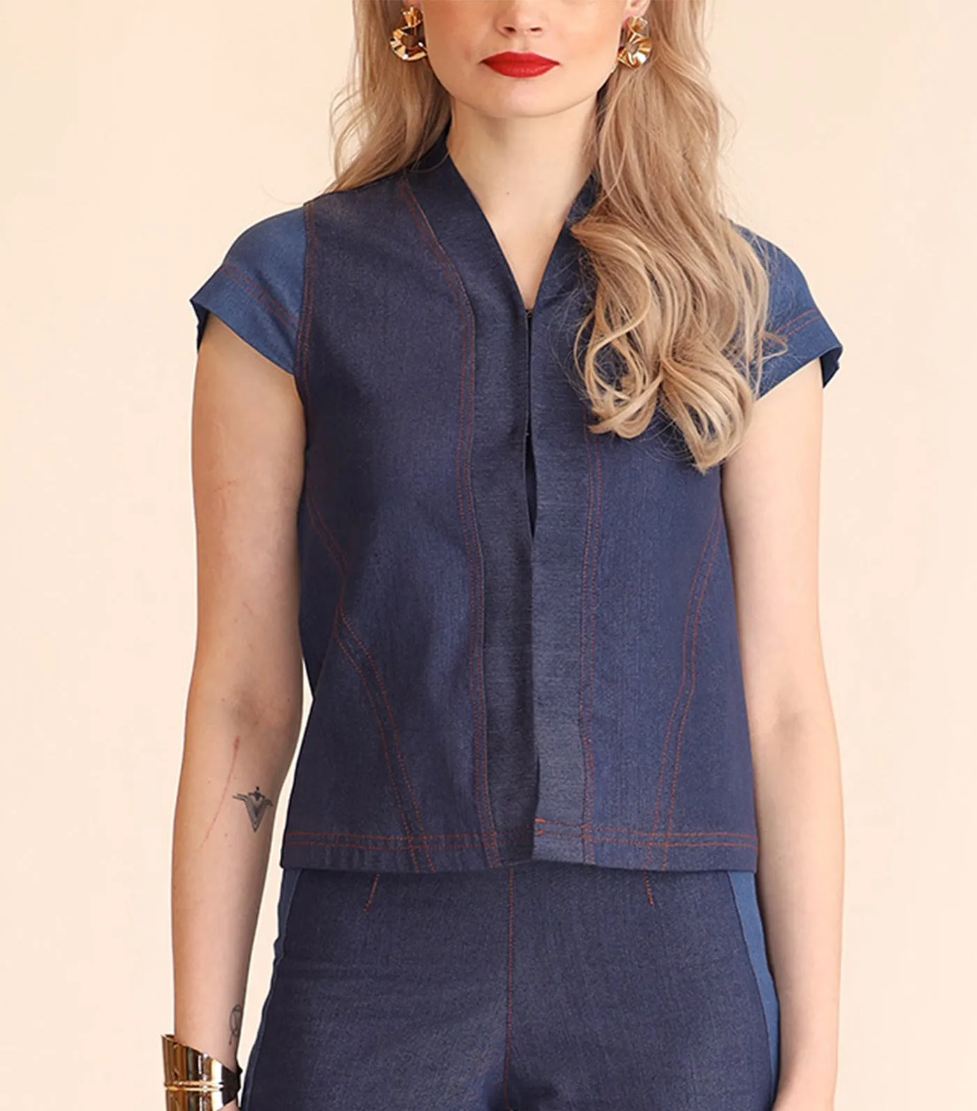 Joel Denim Blouse Chambray