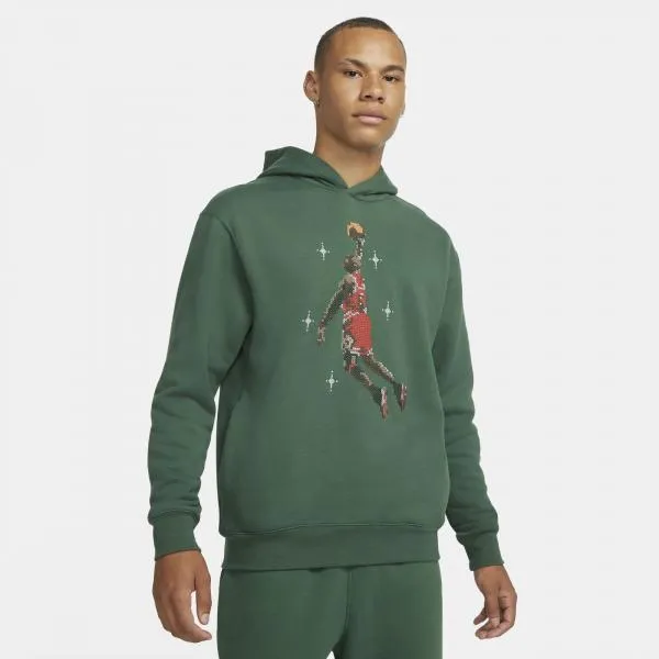 Jordan - Men - Graphic Holiday Pullover Hoodie - Noble Green