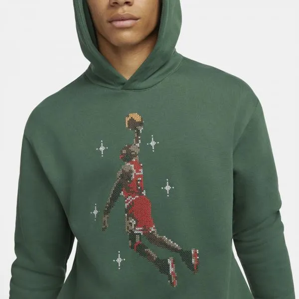 Jordan - Men - Graphic Holiday Pullover Hoodie - Noble Green