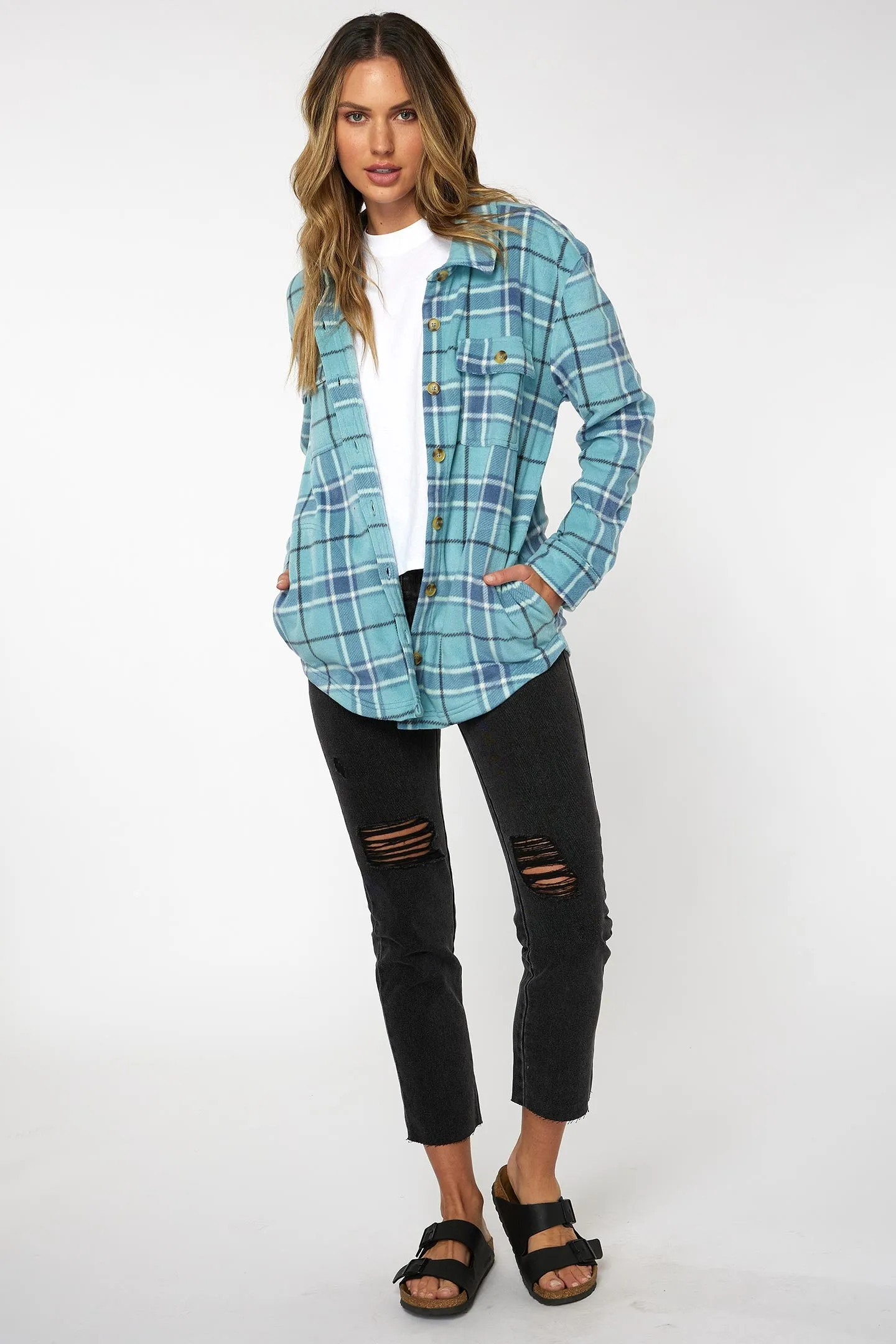 LADIES COLLINS SUPERFLEECE FLANNEL TOP