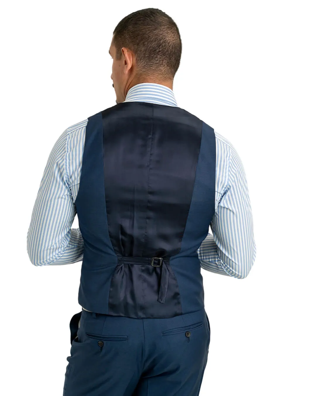 Lanificio F.lli Cerruti Blue Sharkskin Waistcoat