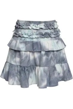 Little l Big Girls High Waisted Tiered Ruffle Tie Dye Skirt