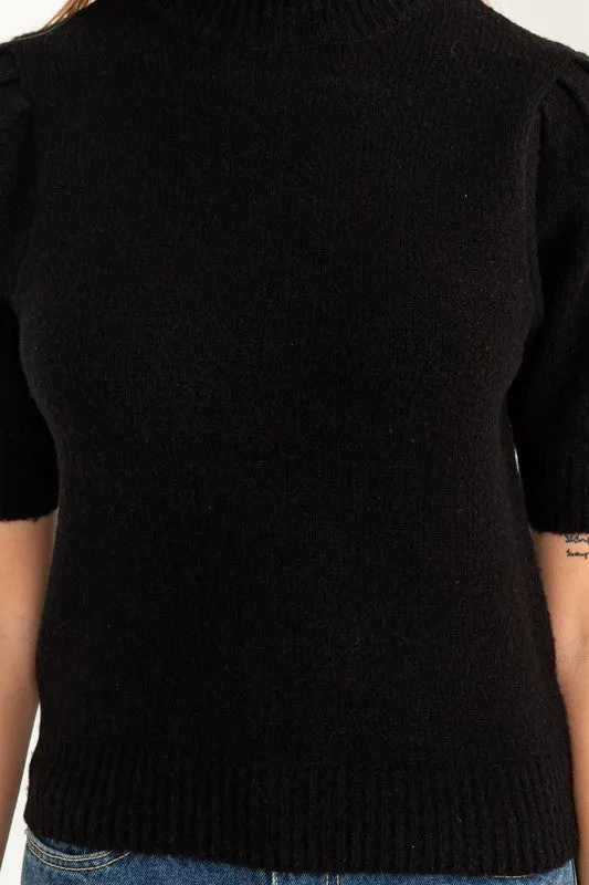 Lovey Embrace Puff Sleeve Sweater Top