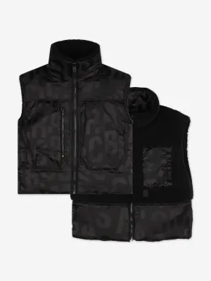 MARC JACOBS Kids Reversible Puffer Gilet in Black