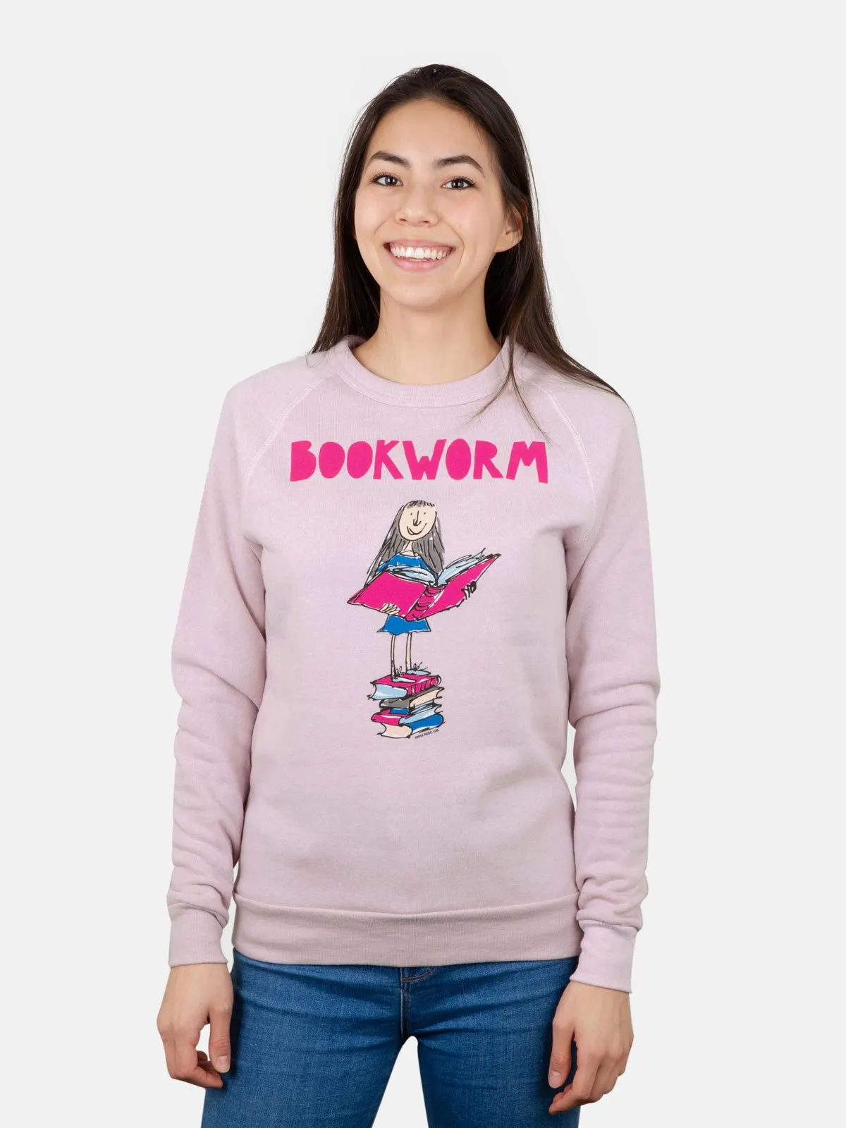 Matilda Bookworm unisex pink sweatshirt