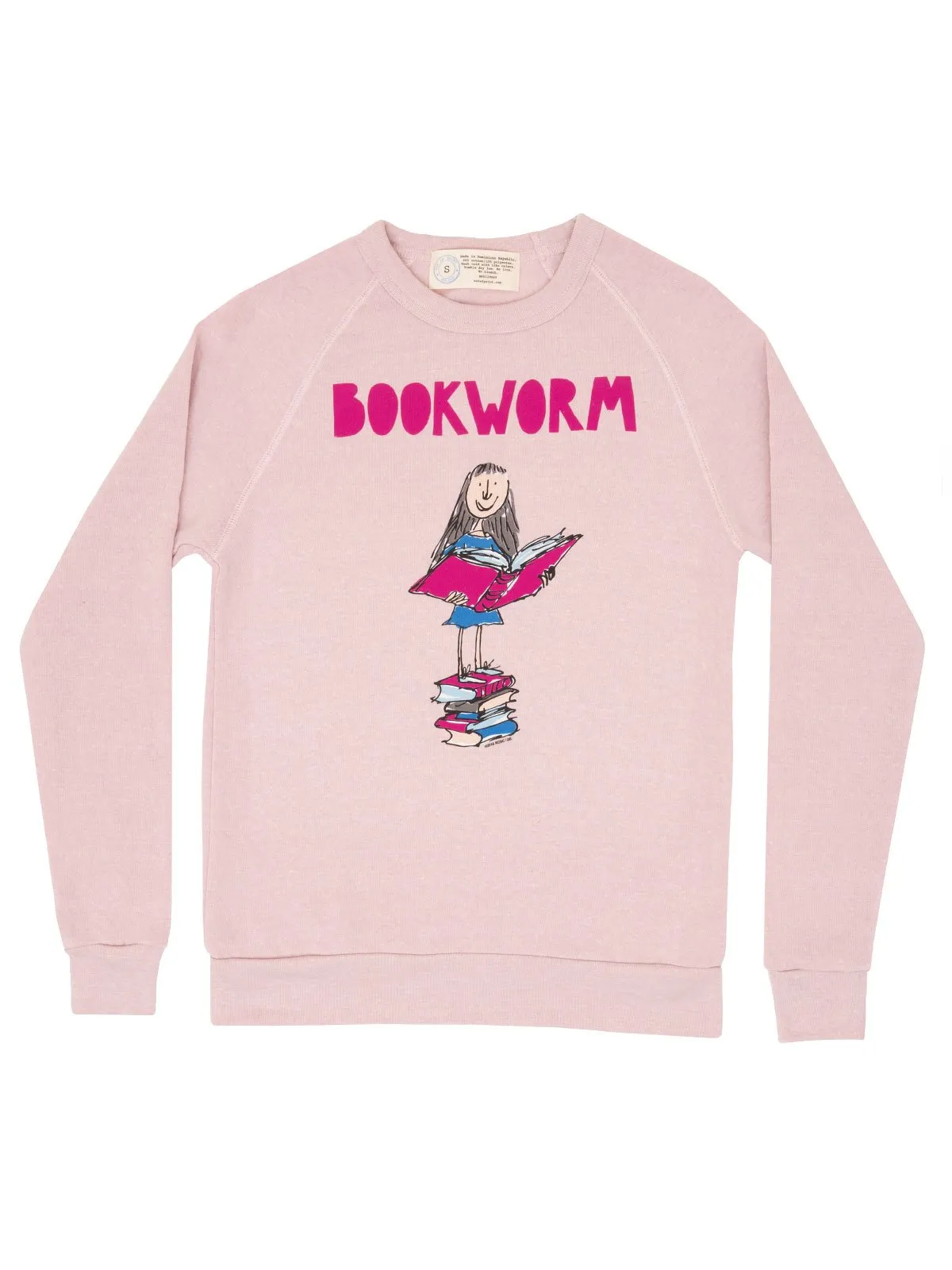 Matilda Bookworm unisex pink sweatshirt