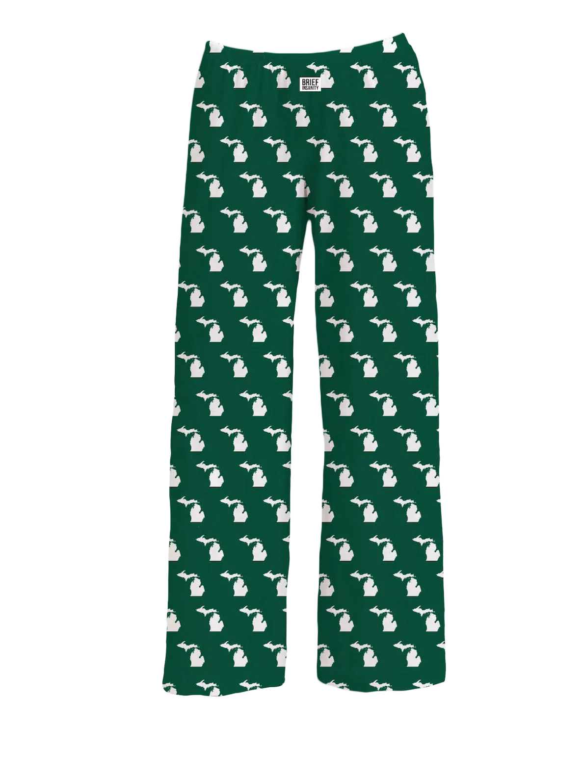 Michigan Pattern Lounge Pants In Green & White