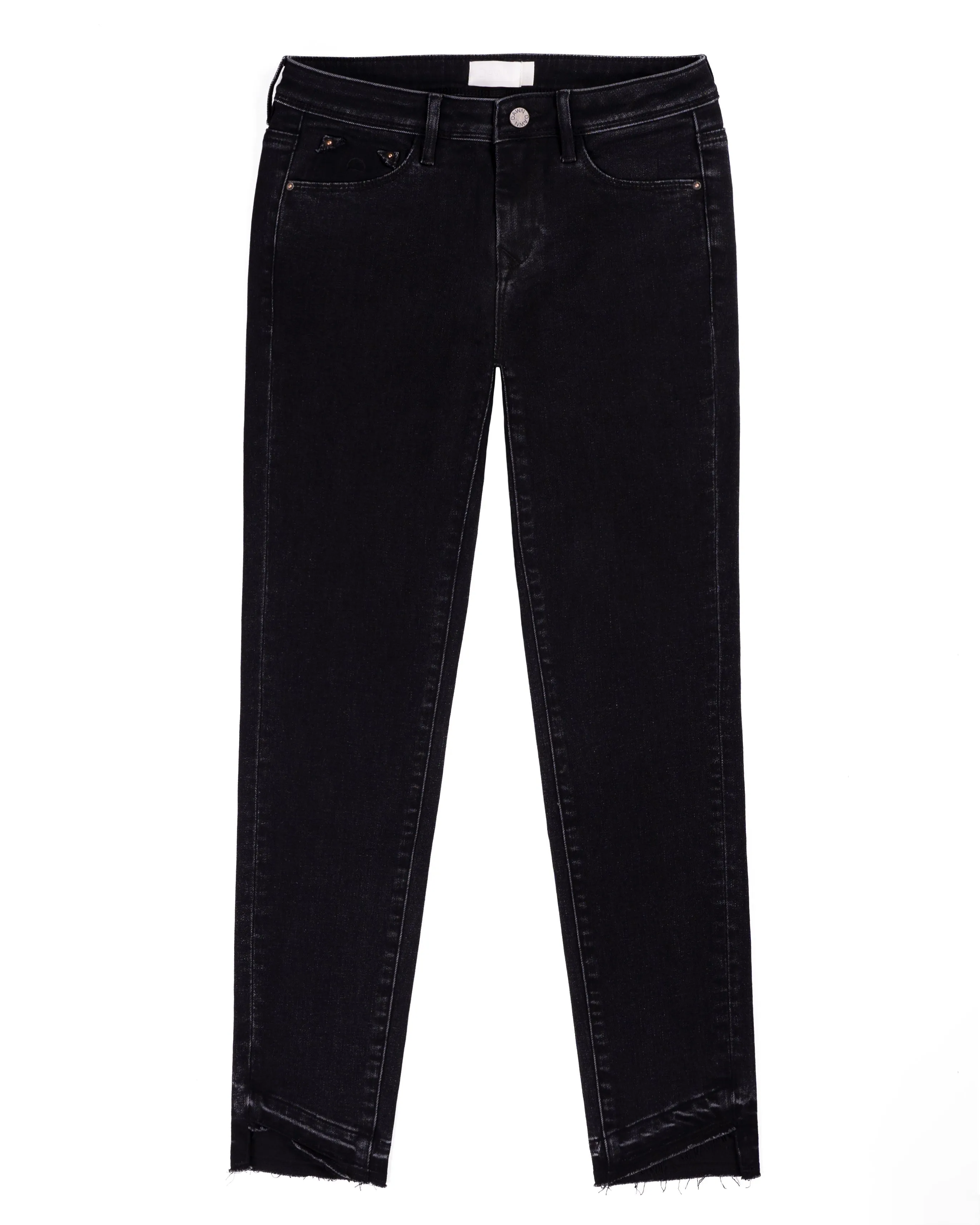 Mid Sun Slim Jeans Cropped Black Denim