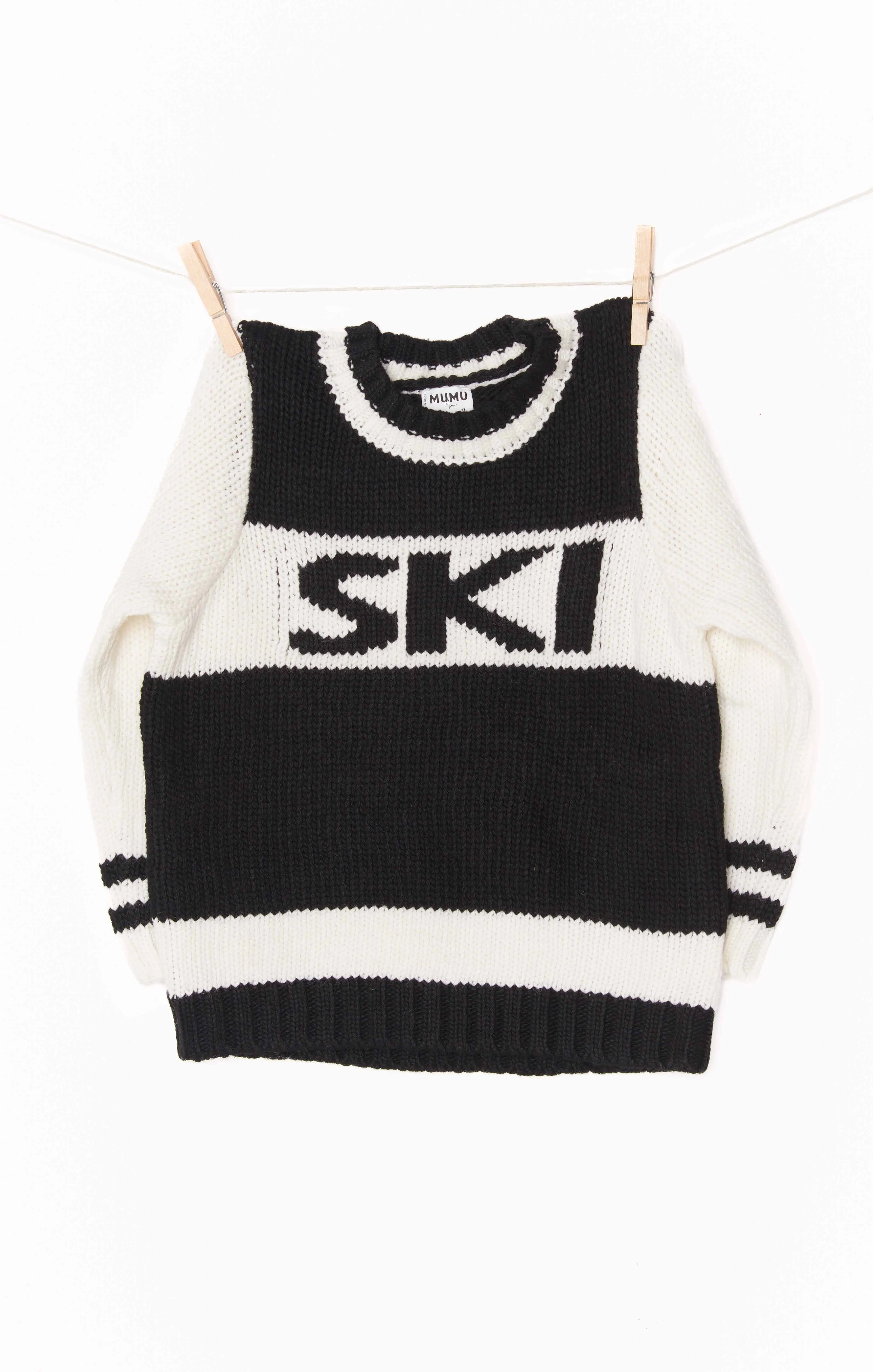 Mini Ski In Sweater ~ Ski Knit Black