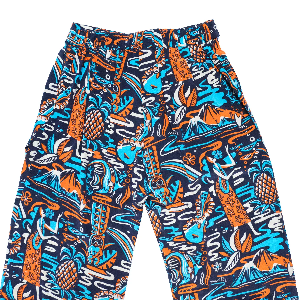 Mookie Sato x Avanti Tiki Luau (Elastic Waist Bow Tie Pants) - Navy