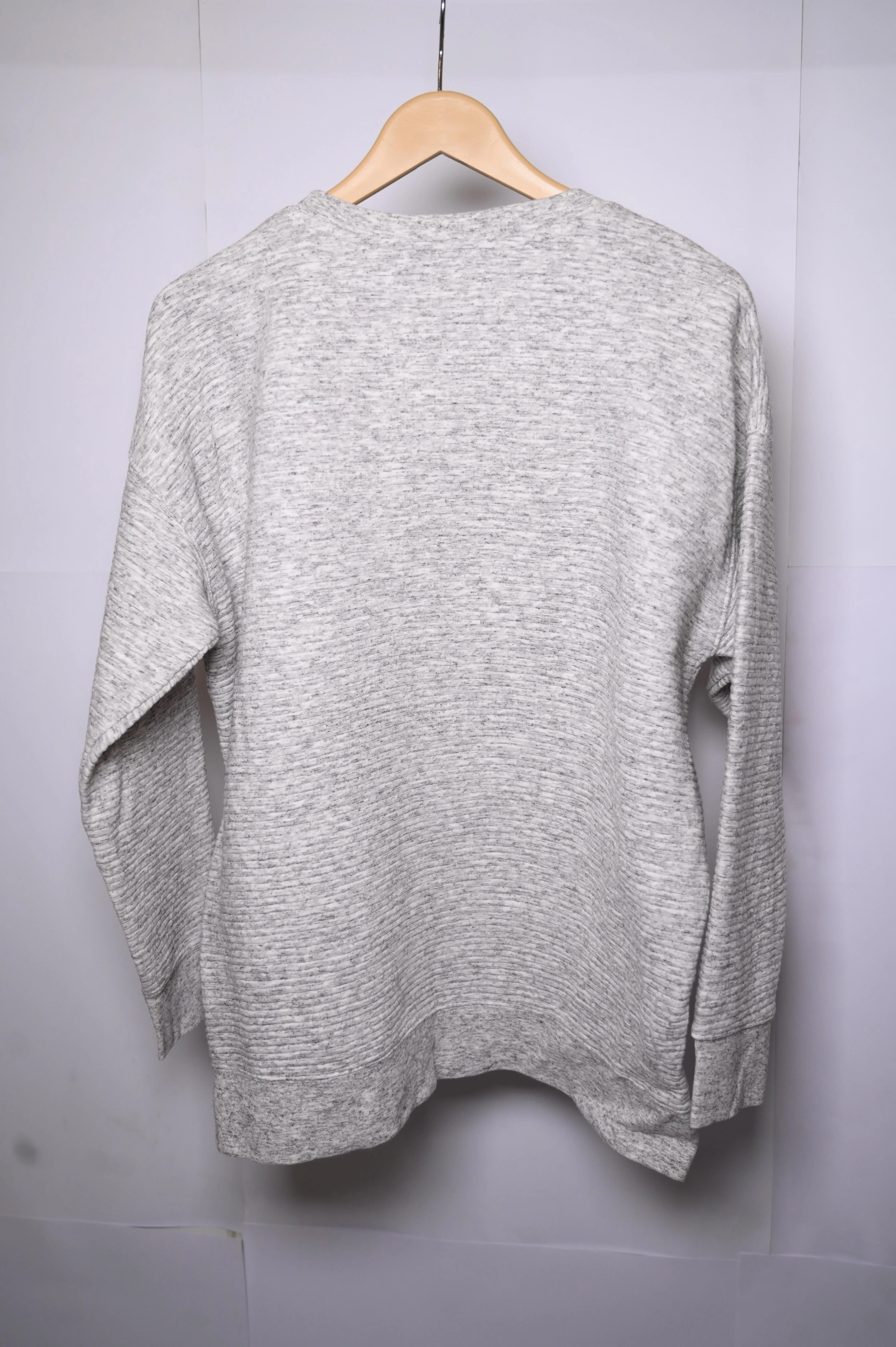 New Look Grey Sweatshirt with Lines - Large