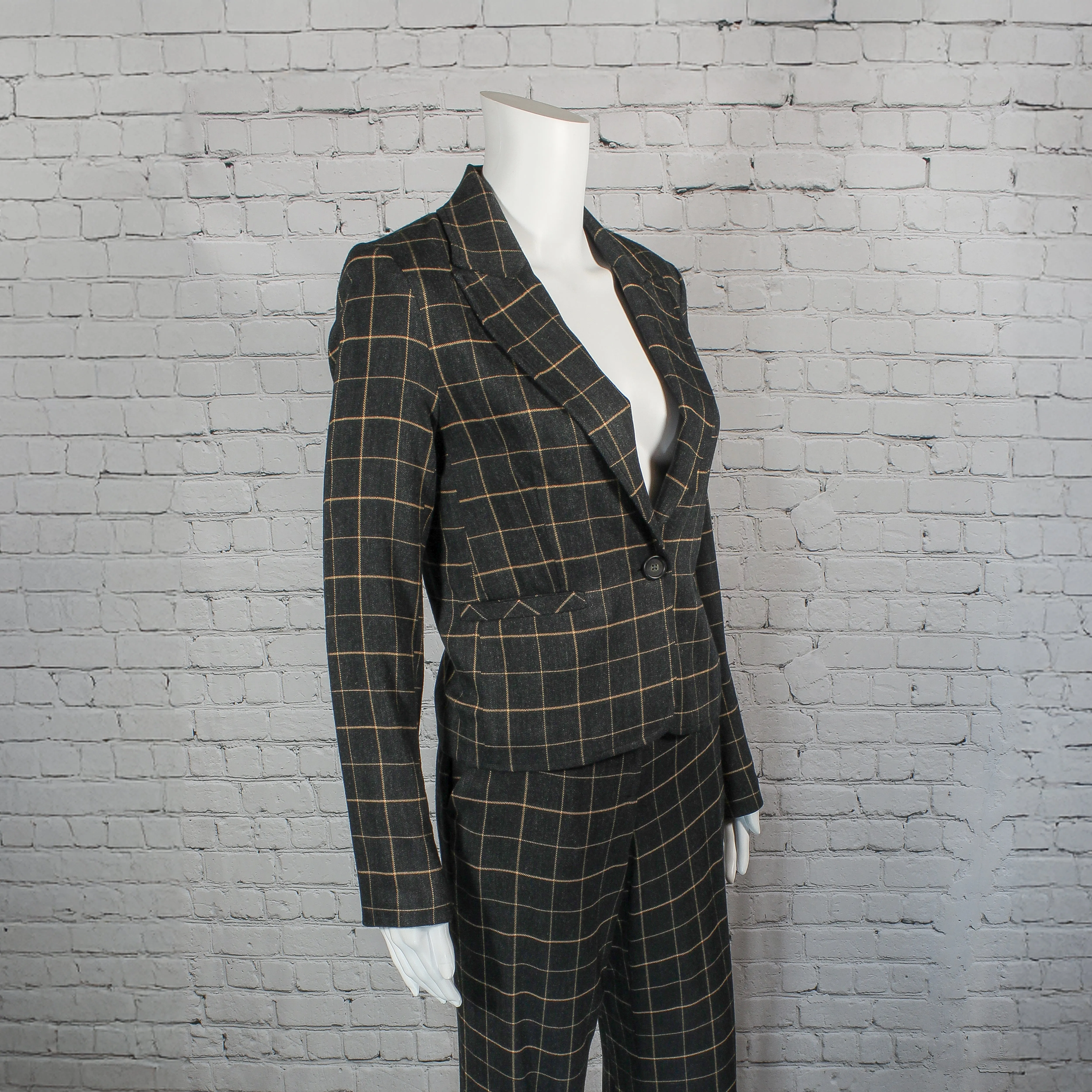 NEW! Milo Jacket in Black with Tan Windowpane Check by Drew