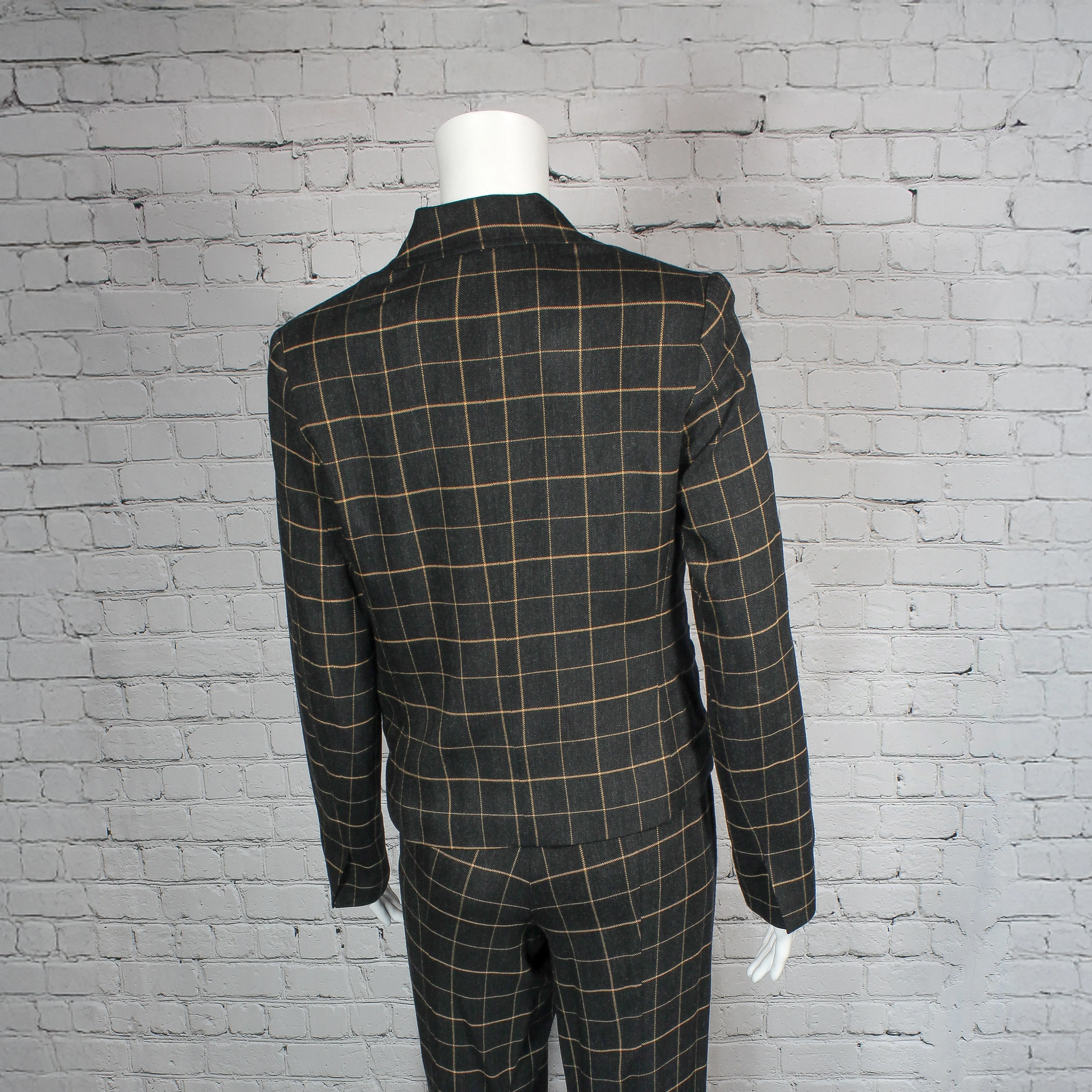 NEW! Milo Jacket in Black with Tan Windowpane Check by Drew