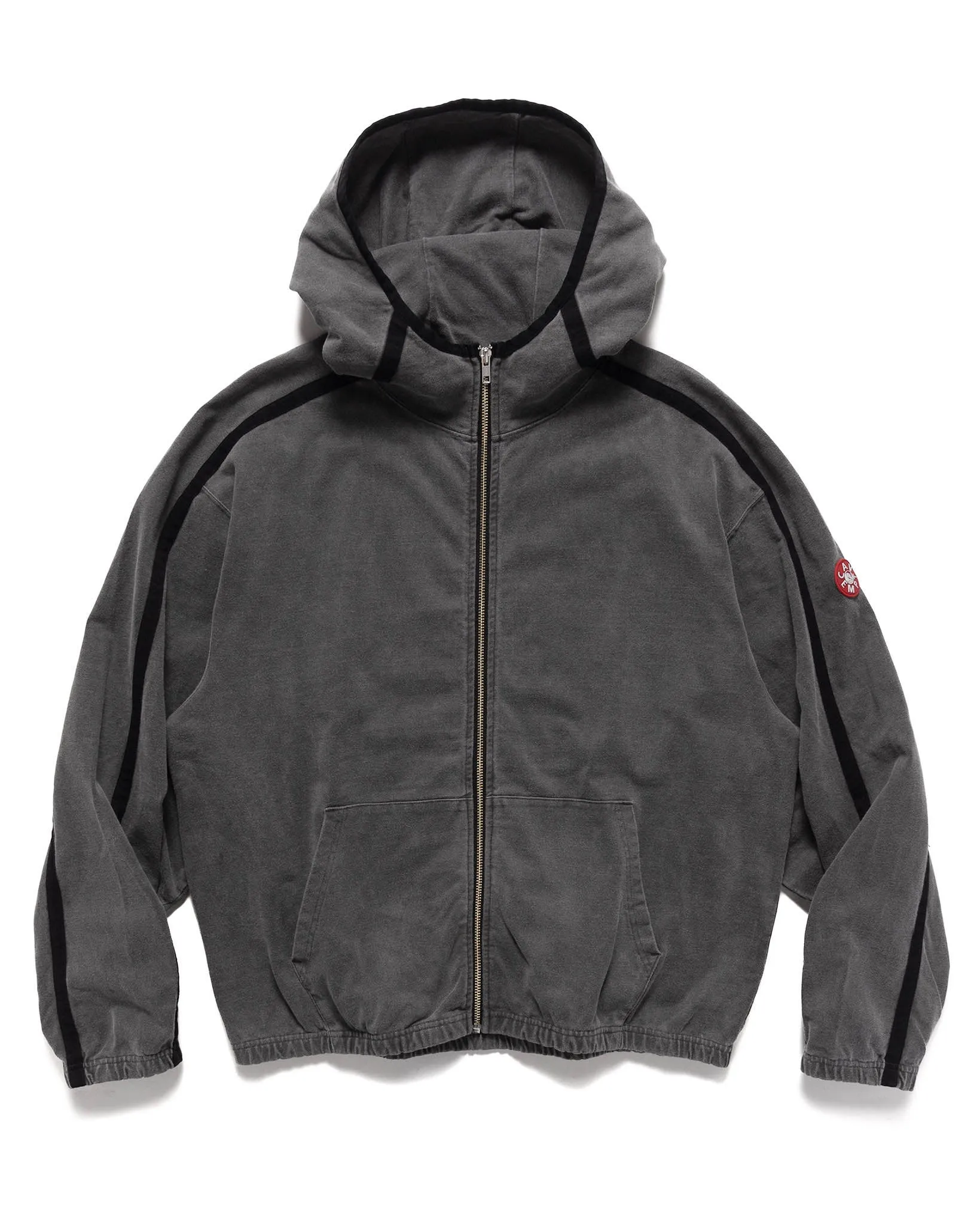 Overdye Taped Light Zip Hoody Charcoal