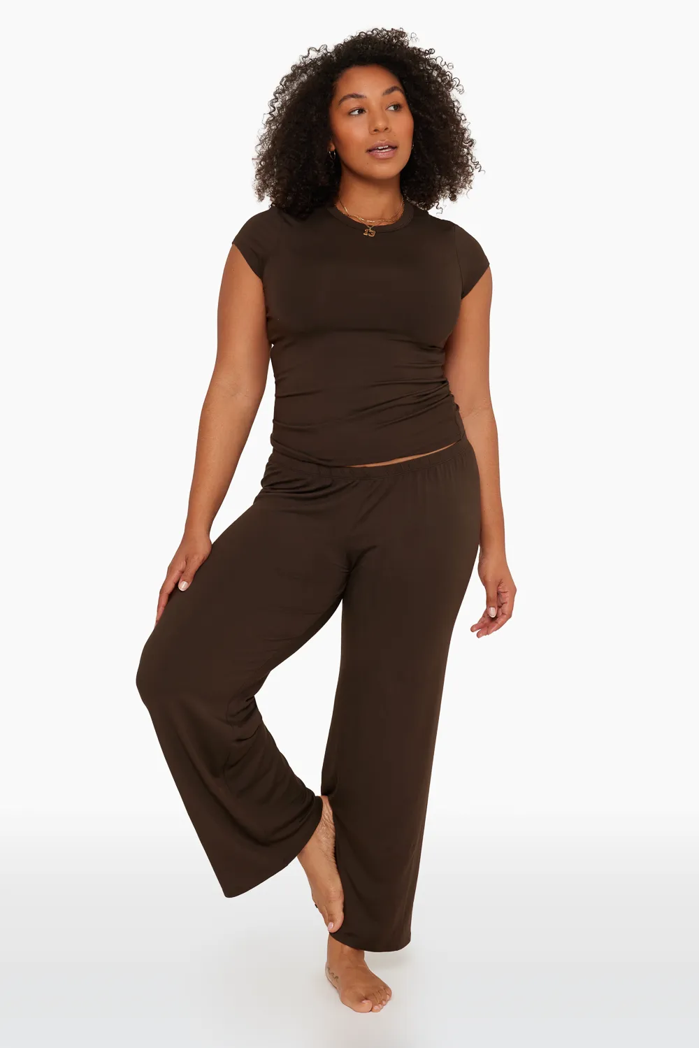 SLEEP JERSEY CLASSIC SLEEP PANTS - ESPRESSO