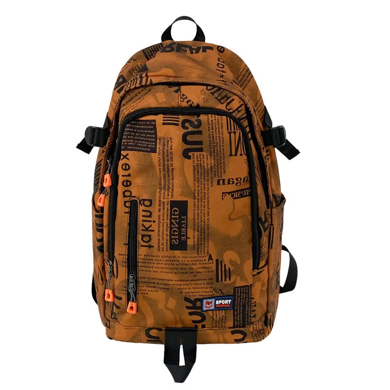 Student Schoolbag New Trendy Ins Commute Leisure Large-Capacity Backpack Fashionable Simple Trendy Cool Backpack