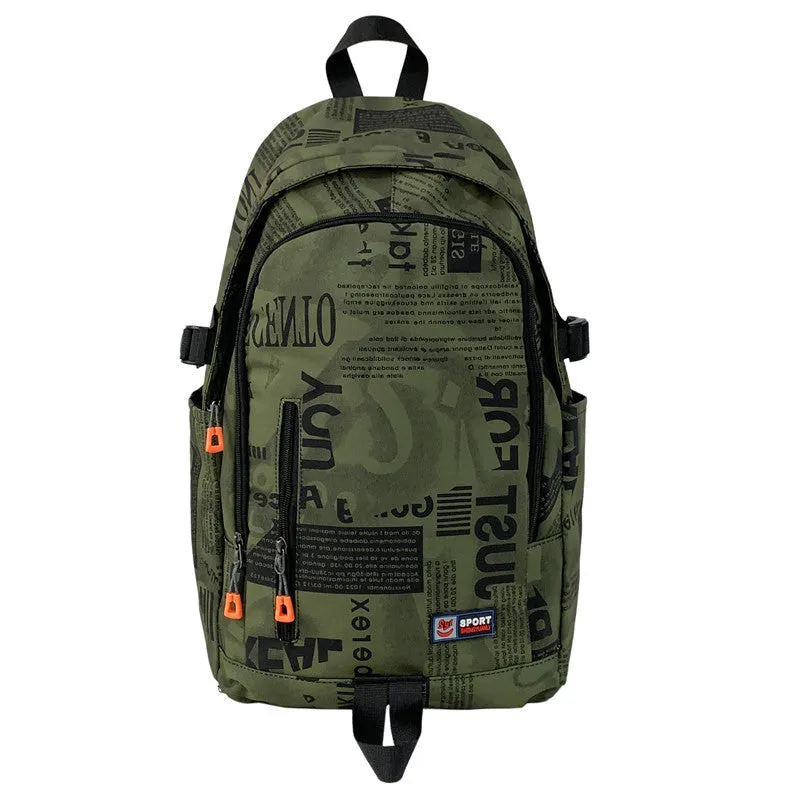 Student Schoolbag New Trendy Ins Commute Leisure Large-Capacity Backpack Fashionable Simple Trendy Cool Backpack