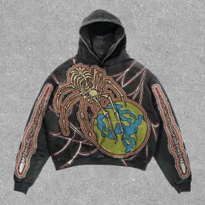 Stylish Retro Spider Hoodie