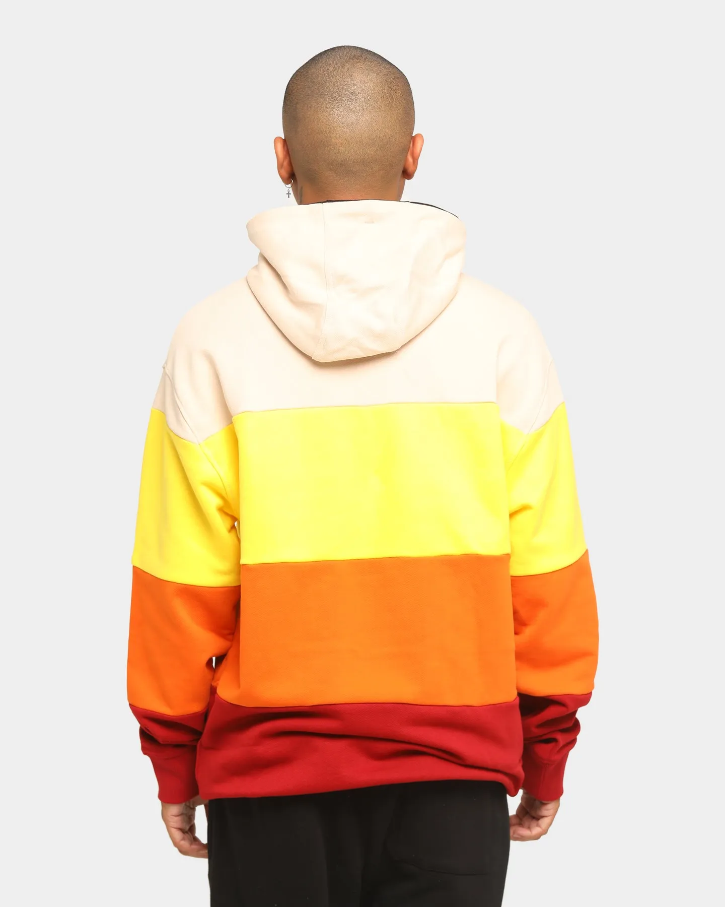 Tommy Jeans Half Zip Colourblock Hoodie Wine Red/Multi