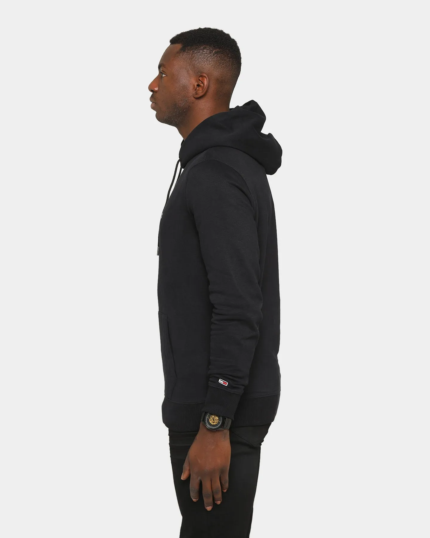 Tommy Jeans Straight Logo Hoodie Black