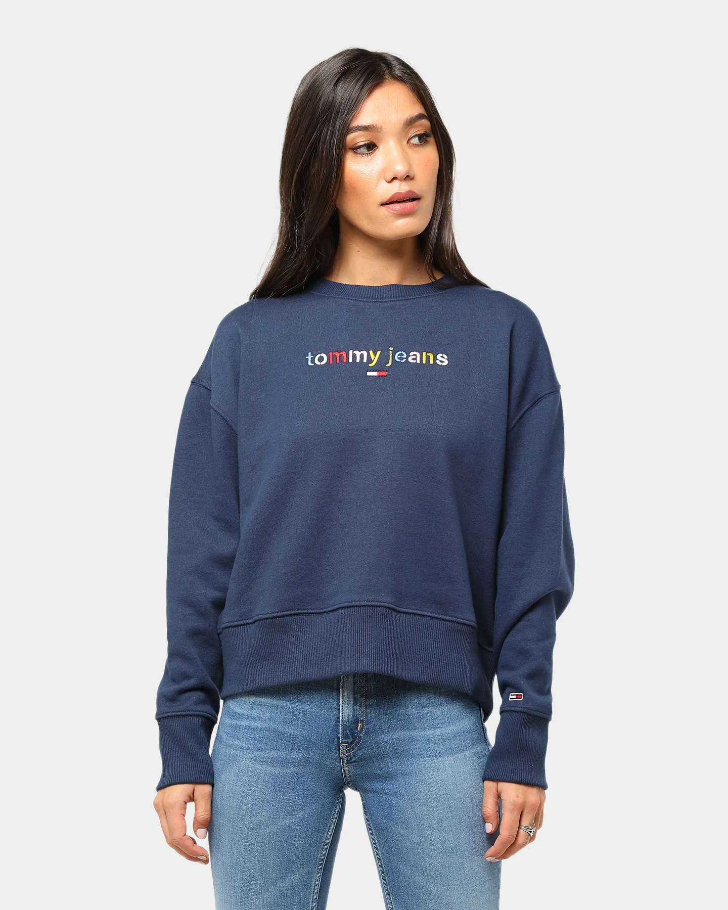 Tommy Jeans Women's TJW Modern Logo Sweater Black Iris